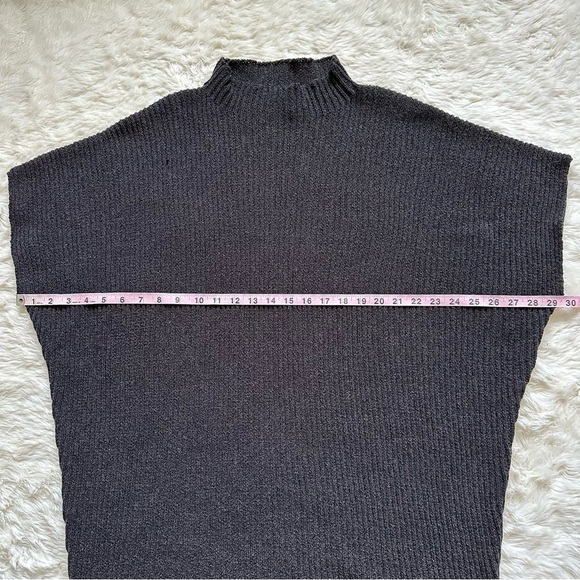 Free People FP Beach Dress Mango Sweater Mini Oversized Ribbed Knit Black M - Picture 11 of 13